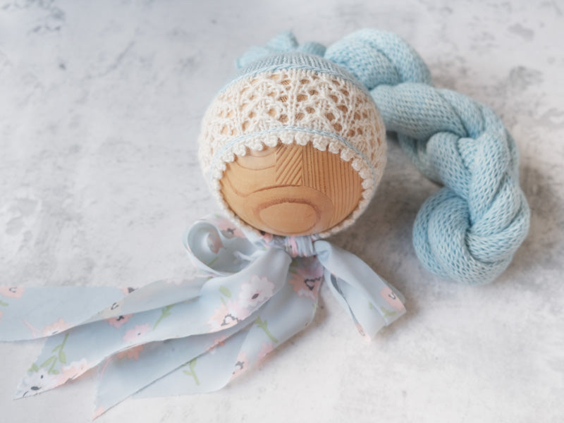 RTS 'CRYSTAL' bonnet and wrap set - LAEMAR (*LIMITED EDITION)