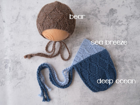 RTS 'EVAN' newborn bonnets