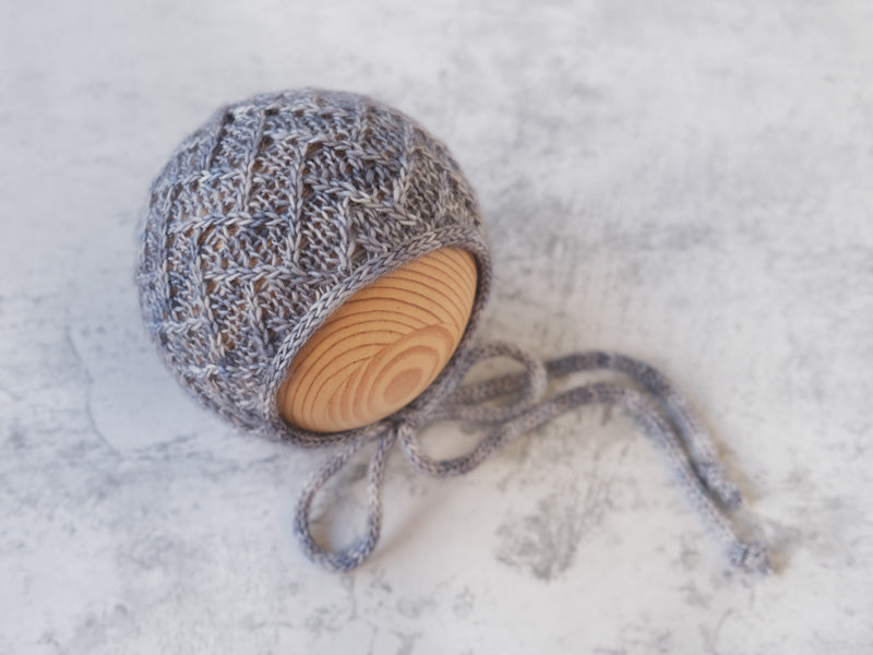 RTS 'LEWIS' newborn bonnet - STONEWASH DENIM(*LIMITED EDITION)