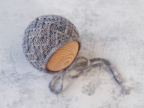 RTS 'LEWIS' newborn bonnet - STONEWASH DENIM(*LIMITED EDITION)