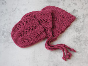 RTS 'LUCIA' sitter bonnets 6-9months, 9-12months and 1-3years - cranberry